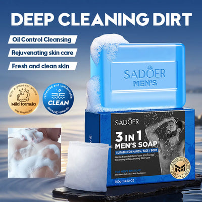 Men's 3-in-1 Moisturizing Soap with Witch Hazel and Aloe