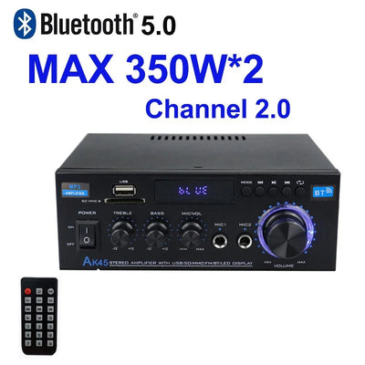 AK45 350W Bluetooth HiFi Digital Stereo Power Amplifier