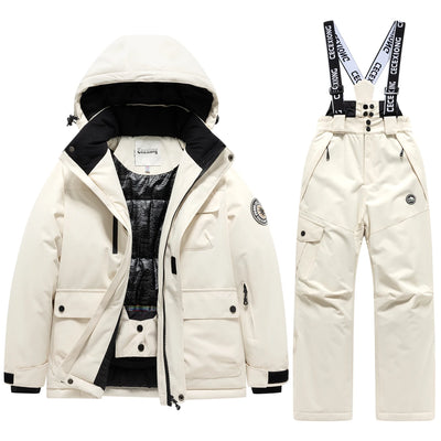 Kids' 2-Piece Waterproof Ski Jacket and Pants Set