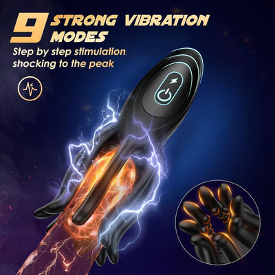 Electric Pulse Glans Stimulator 9 Vibration Modes
