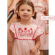Baby Girls' Floral Embroidery Linen Cotton Romper Dress