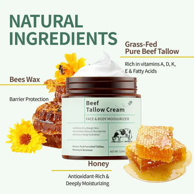 Beef Tallow and Honey Moisturizer Cream 120g Brightening