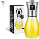 Oil Sprayer, Extremely Precise Oil Spray Bottle with funnel,Made of Stainless Steel and Glass, 200ML Oil Sprayer for Cooking