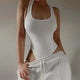 Women's Sleeveless Off-Shoulder Bodycon Knit Bodysuit