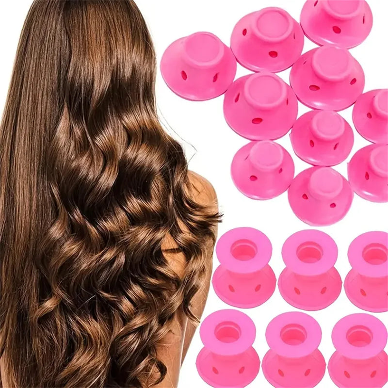 Mushroom Silicone Wave Hair Curlers 10-20 Pack