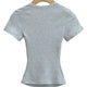 Women's Square Collar Slim-Fit Stretch Crop Top