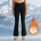 Women's Fleece-Lined Flared Thermal Leggings