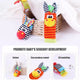 Baby Wrist Rattle Socks Sensory Toy Set 4-Pack 0-12 Months