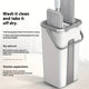 Hands-Free Flat Mop and Bucket Set with 4 Microfiber Pads