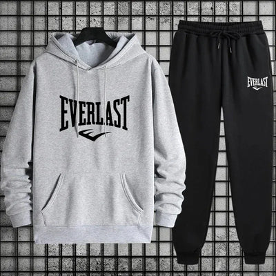 Men's Hooded Sweatshirt and Sweatpants Sports Set