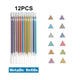 Metallic Glitter Gel Pens with Refills 12 or 24-Pack