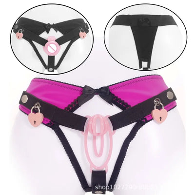 Chastity Panties Sissy Cage Belt Harness