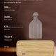 Rechargeable Essential Oil Diffuser Waterless Nebulizing Diffuser Electric Smell for Home Office Wood and Glass Aroma Diffuser