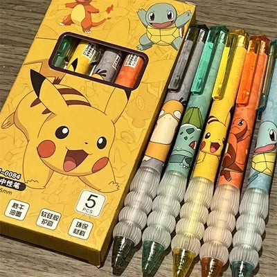 Pokemon Pikachu Cartoon Gel Pen Set 5-Pack for Kids