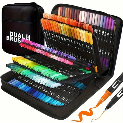 Double-Ended Watercolor Art Markers for Drawing and Crafts