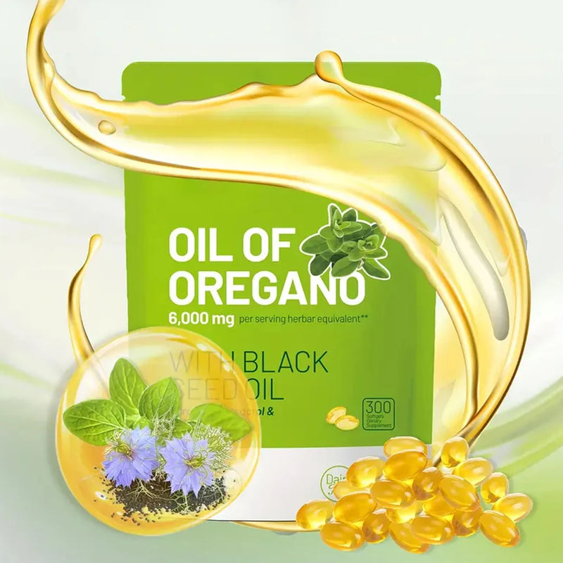 Oil of Oregano with Black Seed Oil Capsules 300-Count