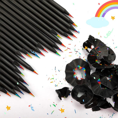 7-in-1 Rainbow Multicolor Wood Pencils 10-Pack