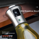 Oil Sprayer, Extremely Precise Oil Spray Bottle with funnel,Made of Stainless Steel and Glass, 200ML Oil Sprayer for Cooking
