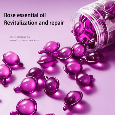 Rose Essence Oil Capsules Leave-In Anti-Frizz Hair Serum