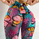 Women's Butterfly Print Bow-Detail Butt-Lift Leggings