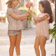 Baby Girls' Floral Embroidery Linen Cotton Romper Dress