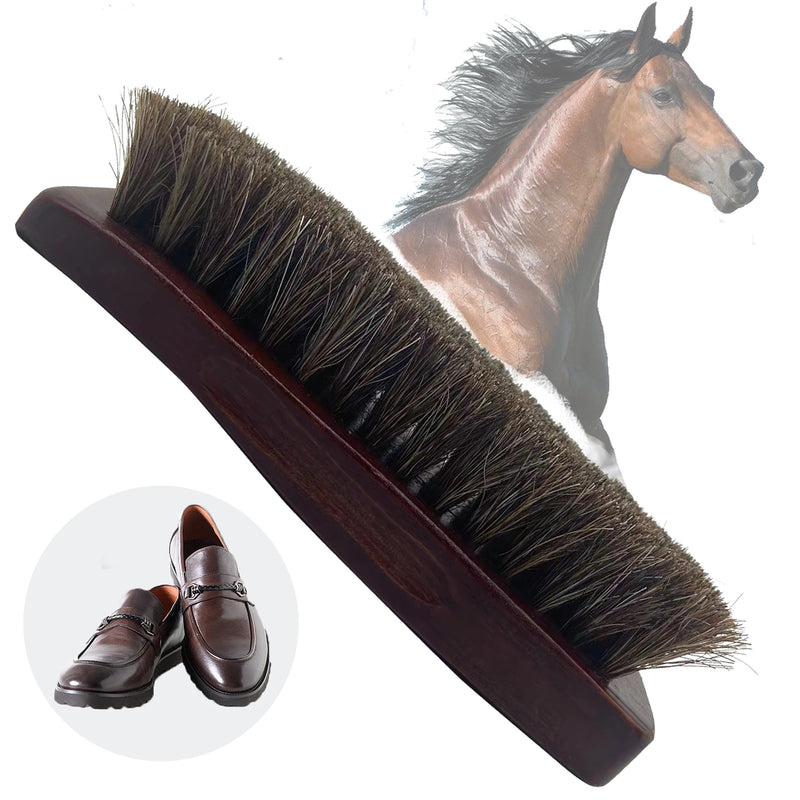 Premium Horsehair Leather Shoe Polishing Brush