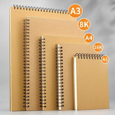 Sketchbook 160 GSM Thick Paper A3 A4 A5 for Art and Drawing