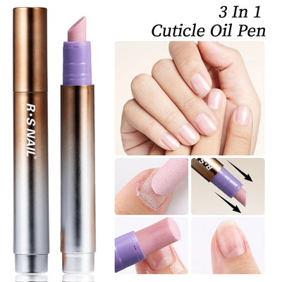 RSNAIL 3-in-1 Cuticle Oil Pen with Ceramic Nail Pusher