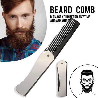 Foldable Anti-Static Pocket Styling Comb for Men