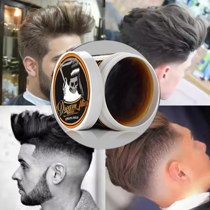 Vintage Men's Hair Pomade Strong Hold Slick Back Non-Greasy
