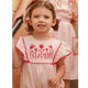 Baby Girls' Floral Embroidery Linen Cotton Romper Dress