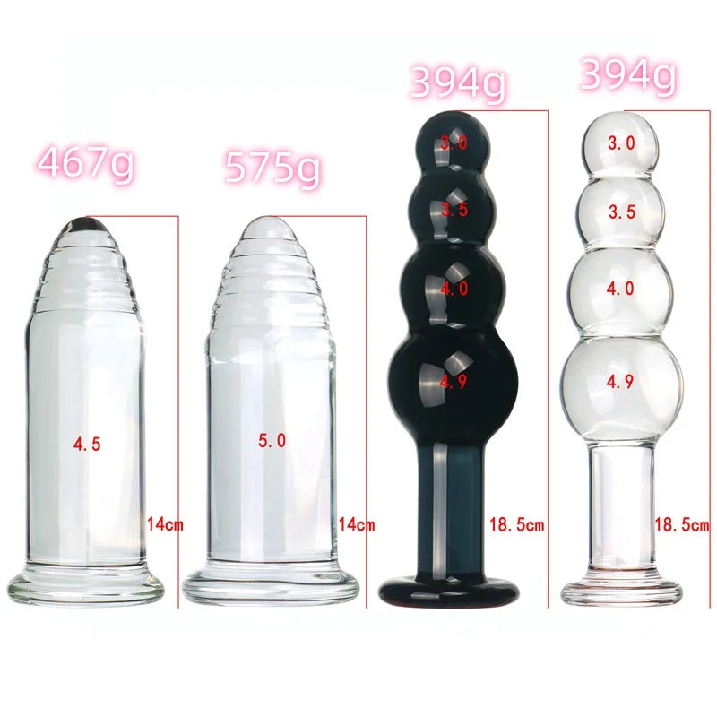 Large Glass Anal Plug for Intimate Wellness