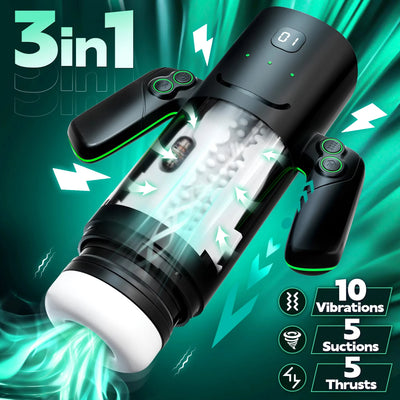 3-in-1 Automatic Sucking Male Masturbator Cup