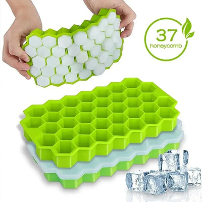 Honeycomb 37-Grid Silicone Ice Cube Tray Mold
