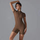 Women's One-Piece Zip Gym Yoga Jumpsuit Bodysuit