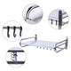 Stainless Steel Wall-Mounted Microwave Oven Shelf Rack