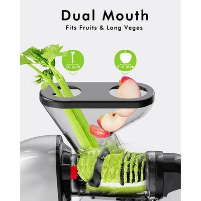 Cold Press Juicer with Dual Feed Chute BPA-Free