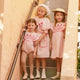 Baby Girls' Floral Embroidery Linen Cotton Romper Dress
