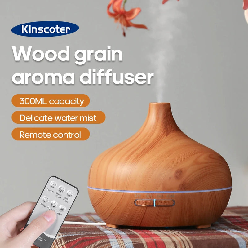 Wood Grain USB Aromatherapy Diffuser Humidifier