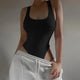 Women's Sleeveless Off-Shoulder Bodycon Knit Bodysuit