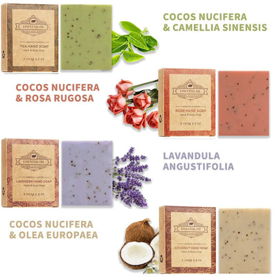 Lavender Frosted Soap Gift Set with Essential Oils 4-Pack