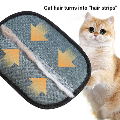 Reusable Pet Hair Removal Grooming Gloves Double-Sided