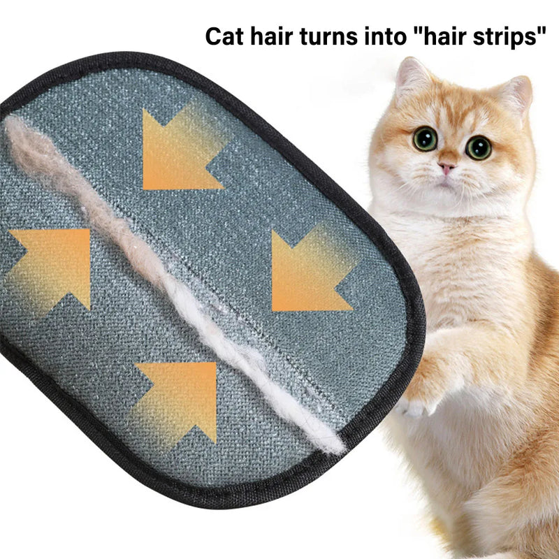 Reusable Pet Hair Removal Grooming Gloves Double-Sided