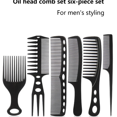 African Styling Hair Combs for Professionals 6-Pack