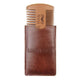 Men's Wooden Beard Comb with Leather Case