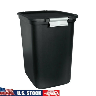 7.7 Gallon Locking Lid Trash Can with Carry Handle