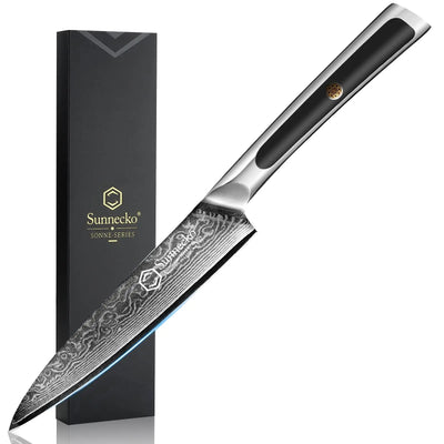 Sunnecko 5-Inch Damascus VG10 Utility Paring Knife