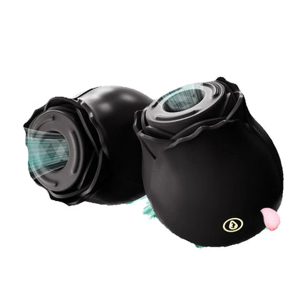 Black Rose Suction Vibrator 10 Modes for Women