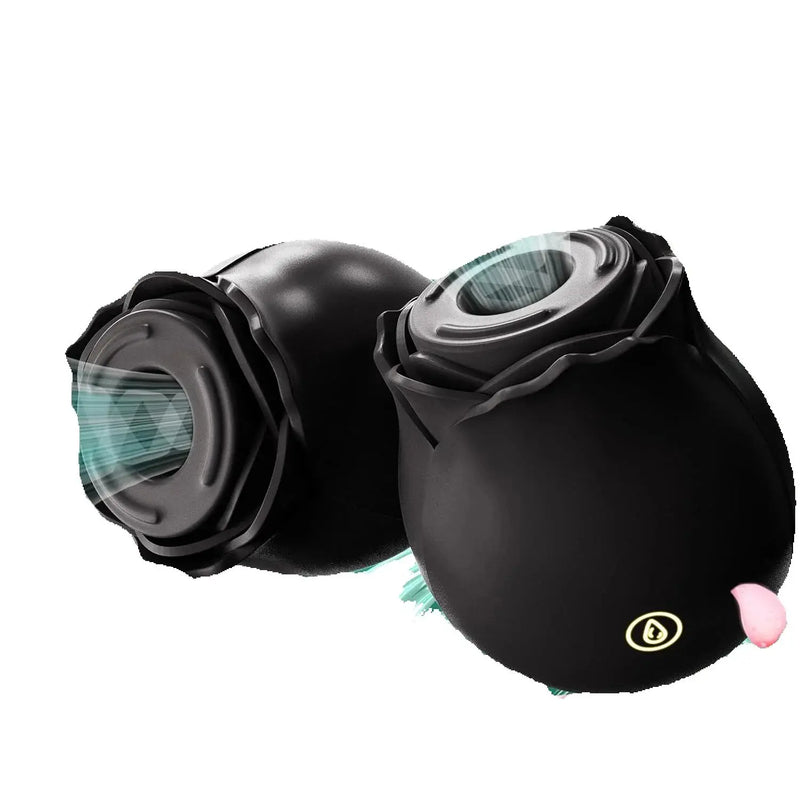 Black Rose Suction Vibrator 10 Modes for Women