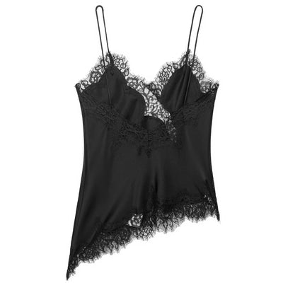 Women's Y2K Lace Off-Shoulder Asymmetric Camisole
